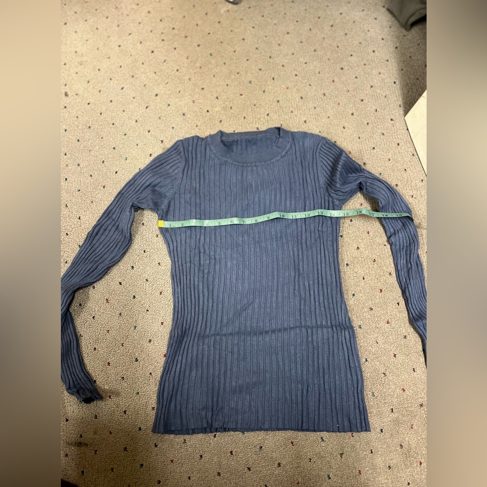 Women Basic Crew Neck Ribbed Tops Solid Knitted Jumper With Thumb Hole